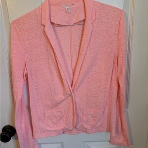 Victoria's Secret Casual Pink Unstructured Blazer Small